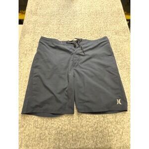 Hurley Mens Navy Blue 21 Inch Outseam Board‎ Shorts Size 40 Swim Trunks